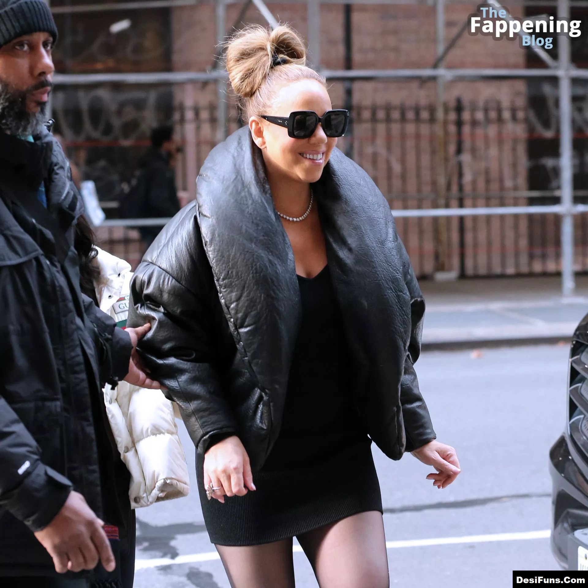 Mariah Carey Looks Sexy in a Black Dress as She Departs a Recording Studio in NY (32 Photos) 