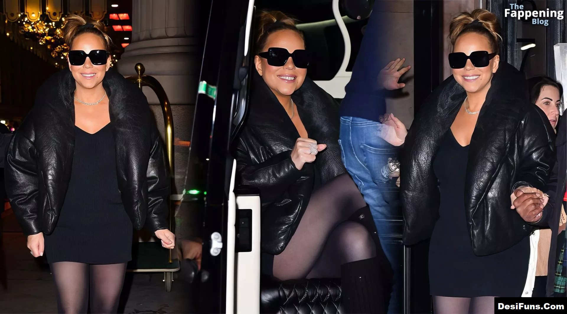 Mariah Carey Looks Sexy in a Black Dress as She Departs a Recording Studio in NY (32 Photos) 